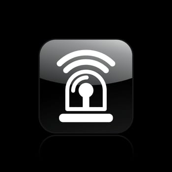 Vector illustration of single isolated siren icon