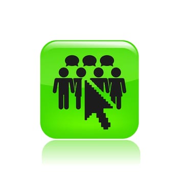 Vector illustration of single isolated social icon