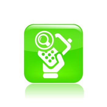 Vector illustration of single isolated phone zoom icon