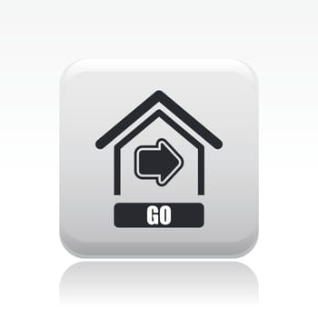 Vector illustration of single isolated Go icon