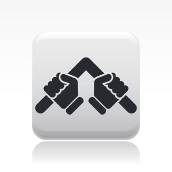 Vector illustration of single isolated bender icon