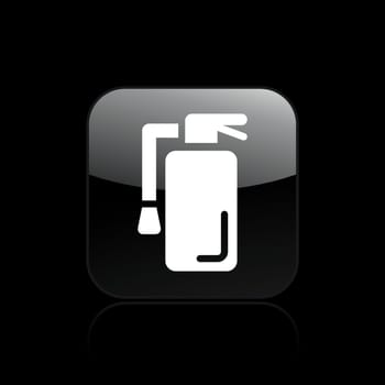 Vector illustration of single isolated extinguisher icon
