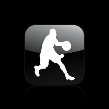 Vector illustration of single isolated basketball icon