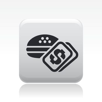 Vector illustration of single isolated food price icon
