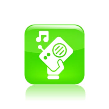 Vector illustration of single isolated radio icon