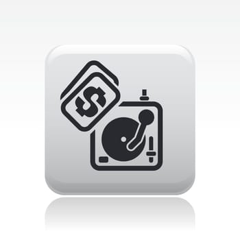 Vector illustration of single isolated dj cost icon