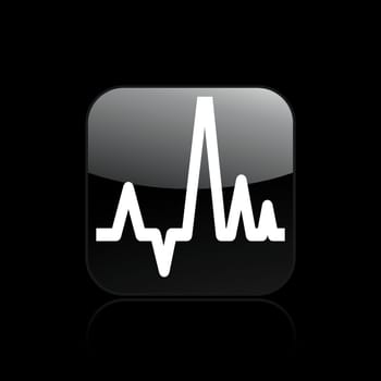 Vector illustration of single isolated wave icon