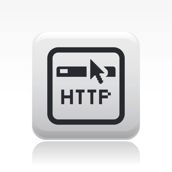 Vector illustration of single isolated http browser icon