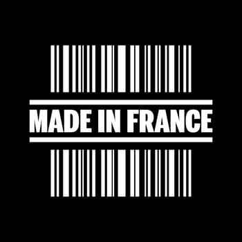 Vector illustration of single isolated made in france icon