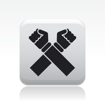 Vector illustration of single isolated cross icon