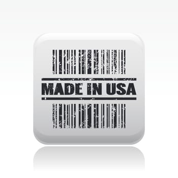 Vector illustration of single isolated made in USA icon