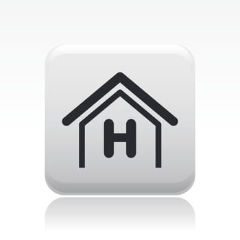 Vector illustration of single isolated hospital icon