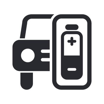 Vector illustration of single isolated car energy icon