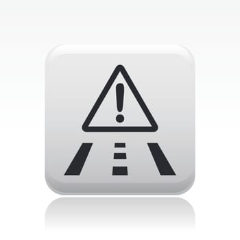 Vector illustration of single isolated danger road icon