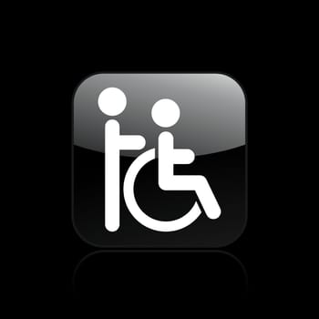 Vector illustration of single isolated handicap icon