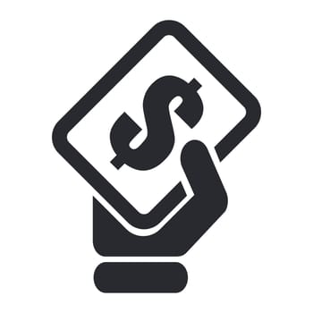 Vector illustration of single isolated cash icon