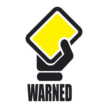 Vector illustration of single isolated warned icon