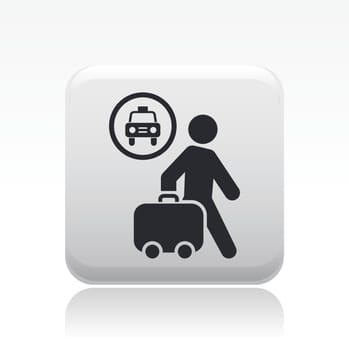 Vector illustration of single isolated taxi travel icon