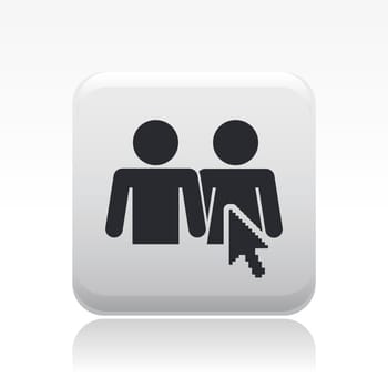 Vector illustration of single isolated social network icon