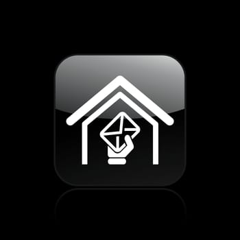 Vector illustration of single isolated mail icon