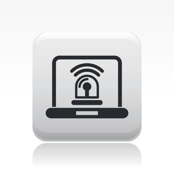Vector illustration of single isolated web alarm icon