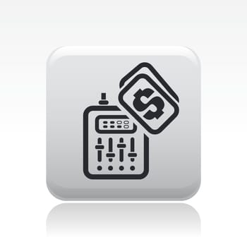 Vector illustration of single isolated mixer icon