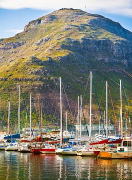 Saiboats at Hout Bay Marina, South Africa