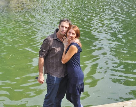 An happy couple in Turin, in wedding day