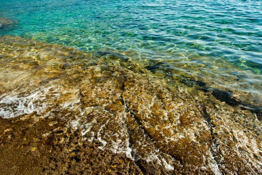 beautiful rocky beach in croatia