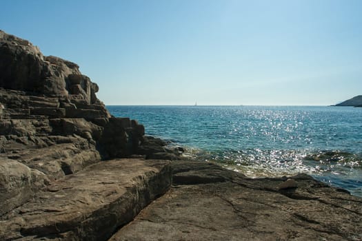 beautiful rocky beach in croatia