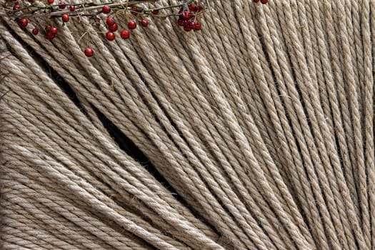 Hemp rope texture with few plant for adv or others purpose use