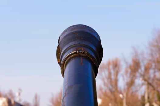 Field-gun, World War II, rusty barrel
