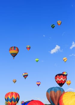 colorful hot air balloons