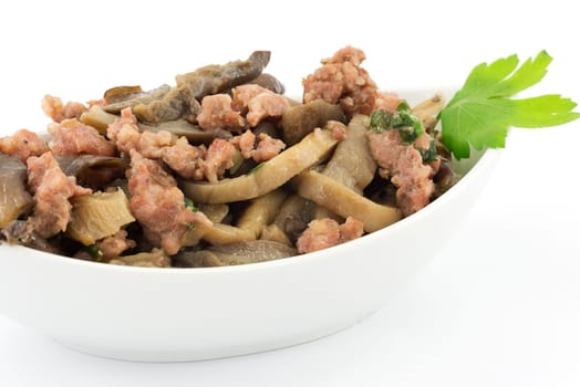vegetables and meat