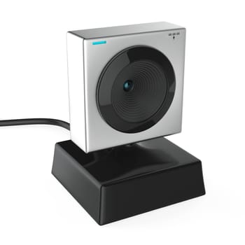 Web camera on white background