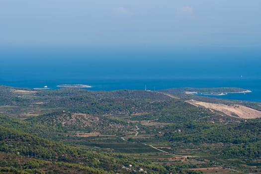 A scenic bay of Vis island in Croatia