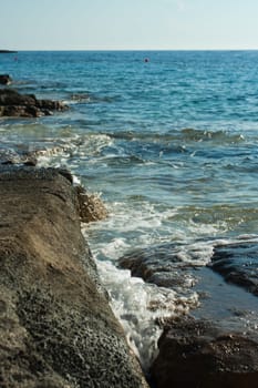 beautiful rocky beach in croatia