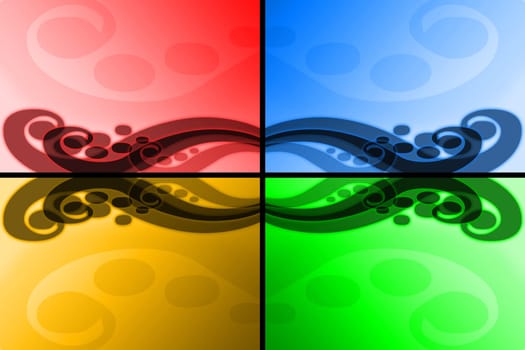 Abstract colorful waves forms a sweet and smooth background