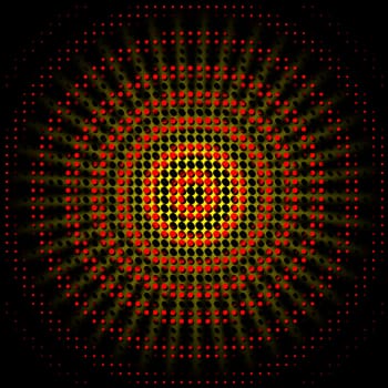 Abstract circles background with dots fantasy