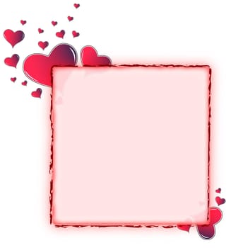 Valentine card. Ideal frame for valentines day portrait
