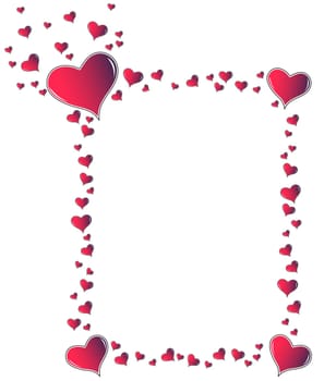 Valentine card. Ideal frame for valentines day portrait