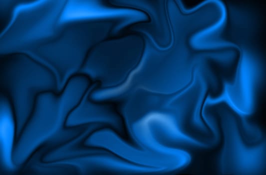 Soft blue silk drape with its smooth curves