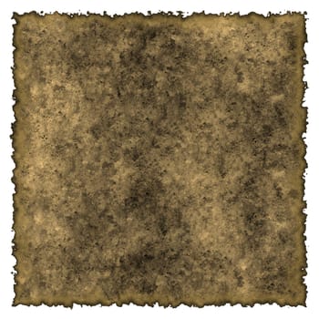 The aged texture of an old brown burned edges parchment