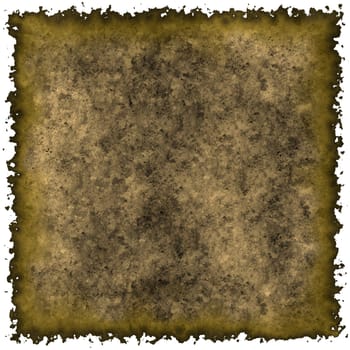 The aged texture of an old brown burned edges parchment