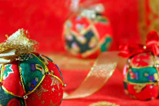 Colourful christmas decoration ready to be used and give happyness with their colours