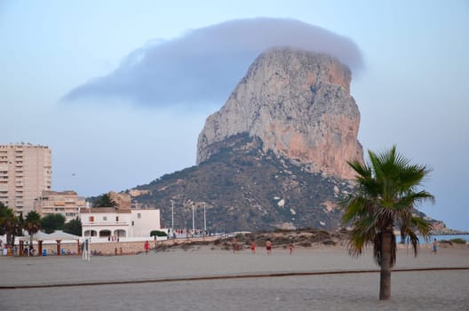 Rocky mountain in Calpe, Spain