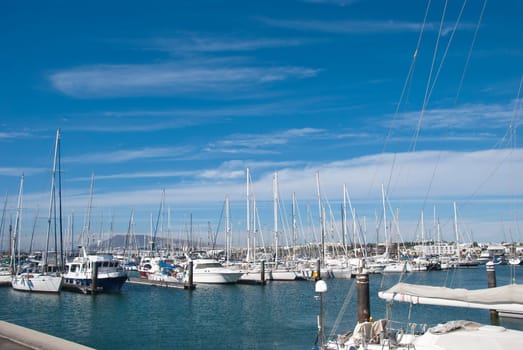 A Yacht Marina in the Canary Islands