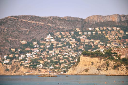 Sandy beach in Calpe, Spain