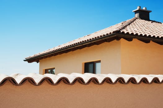 Mediterranean House fenced by a huge wall