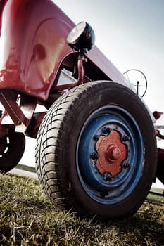 Old Tractor in low angle